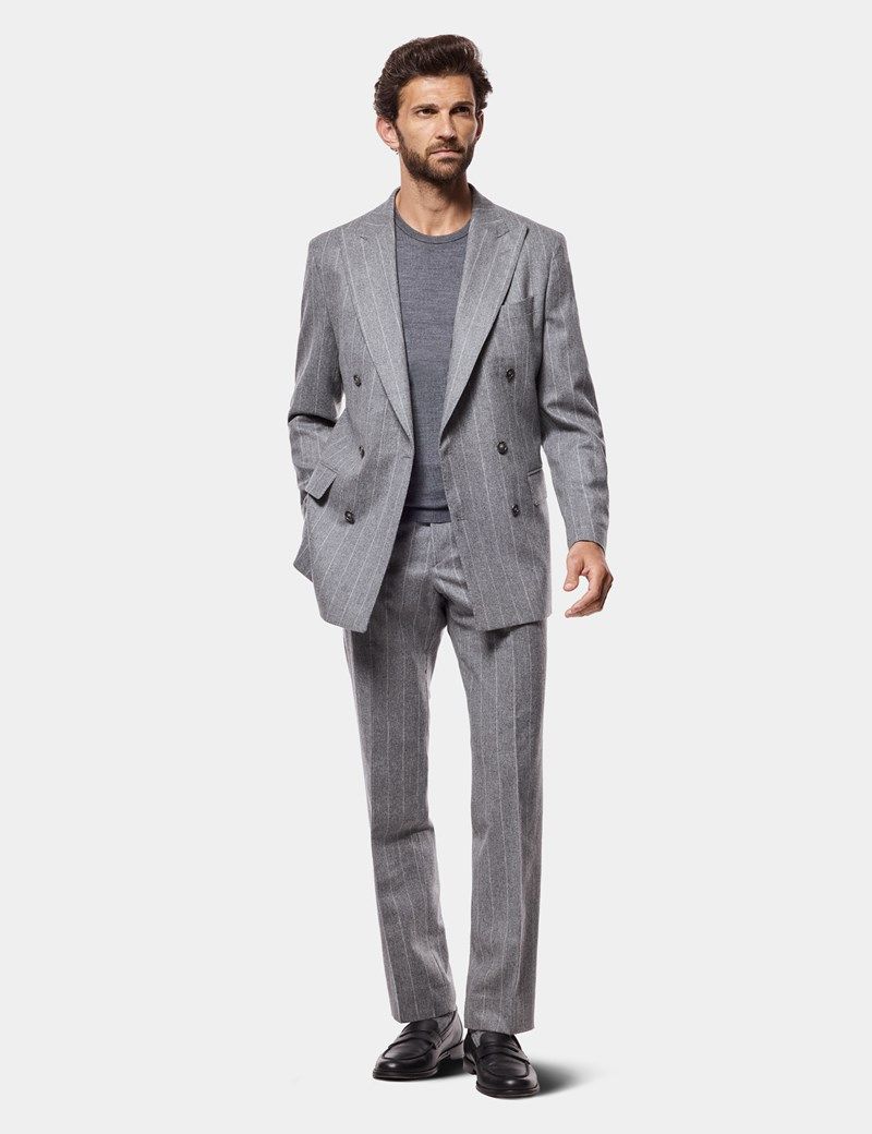 Tailored Fit Grey Stripe 1913 Suit thumbnail 6
