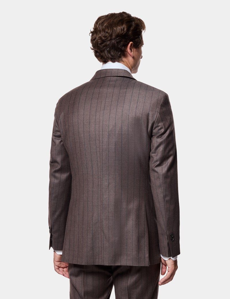 Tailored Fit Brown Stripe 1913 Suit Jacket thumbnail 4