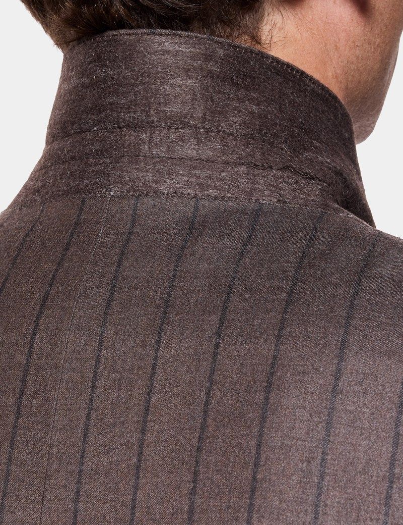 Tailored Fit Brown Stripe 1913 Suit Jacket thumbnail 5