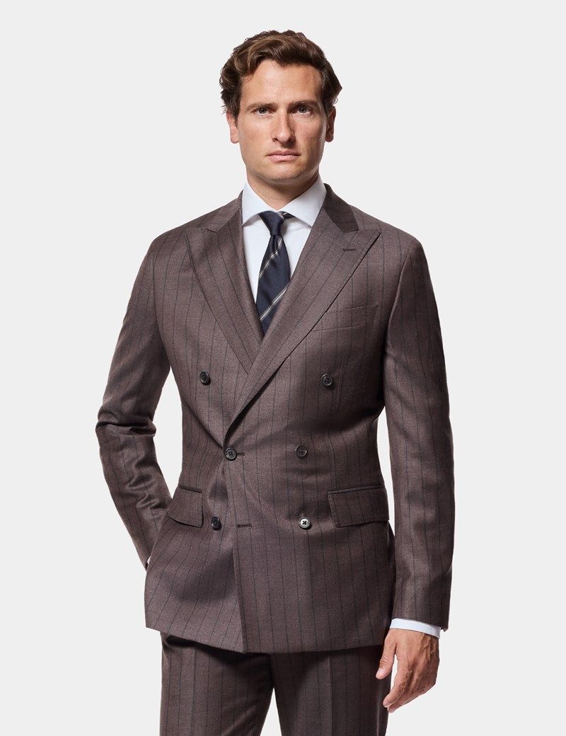 Tailored Fit Brown Stripe 1913 Suit thumbnail 7