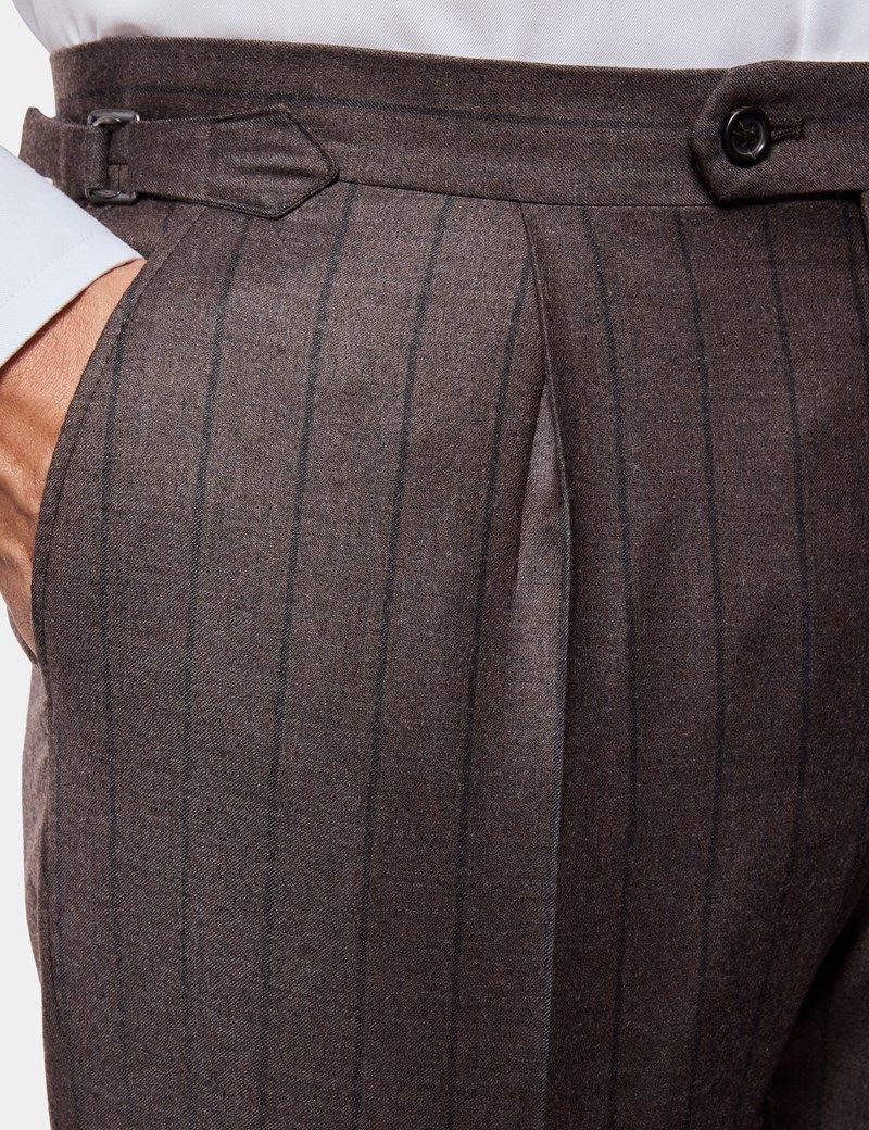 Tailored Fit Brown Stripe 1913 Suit thumbnail 5