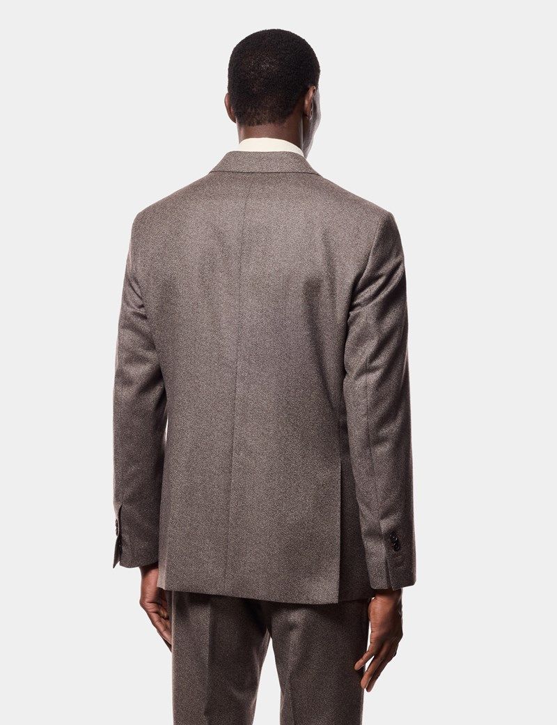Tailored Fit Brown Mouline 1913 Suit Jacket thumbnail 4