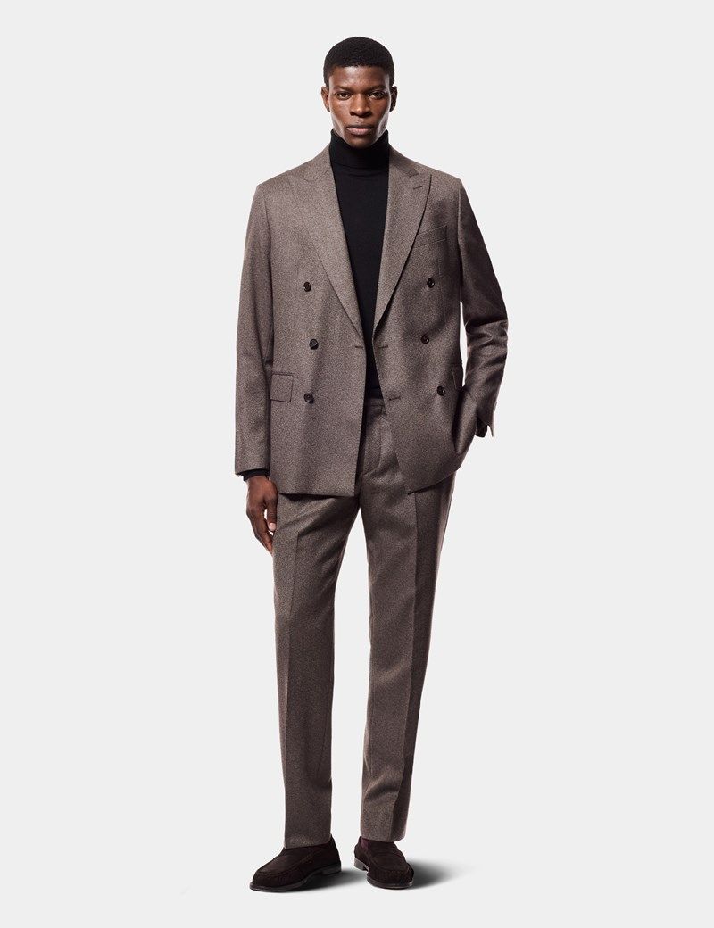 Tailored Fit Brown Mouline 1913 Suit thumbnail 7