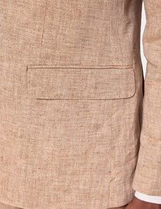 Tailored Fit Sand Herringbone 1913 Suit Jacket-preview2