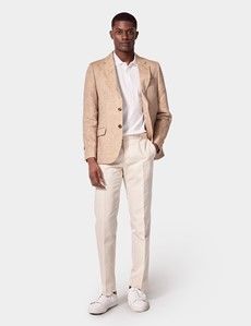 Tailored Fit Sand Herringbone 1913 Suit Jacket-preview7