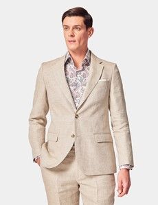 Tailored Fit Natural Herringbone 1913 Suit