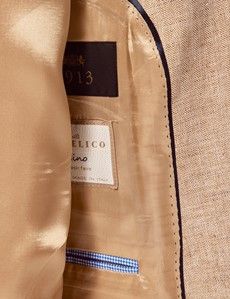 Tailored Fit Beige Herringbone 1913 Suit-preview4