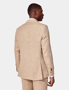 Tailored Fit Beige Herringbone 1913 Suit-preview5