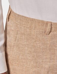 Tailored Fit Beige Herringbone 1913 Suit-preview8