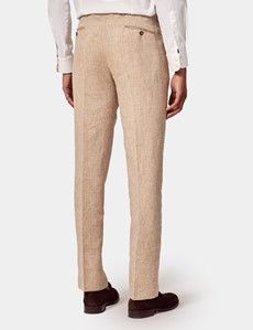 Tailored Fit Beige Herringbone 1913 Suit-preview9