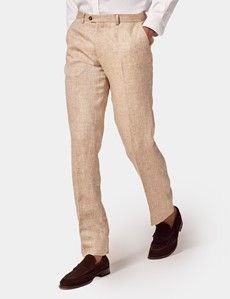 Tailored Fit Beige Herringbone 1913 Suit-preview10