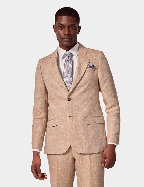 Tailored Fit Sand Herringbone 1913 Suit