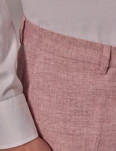 Pink Herringbone Linen Italian Tailored Suit - 1913 Collection-preview9