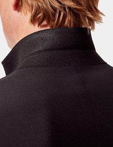 Tailored Fit Black Twill Suit Jacket-preview5