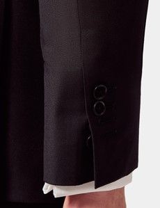 Tailored Fit Black Twill Suit Jacket-preview6