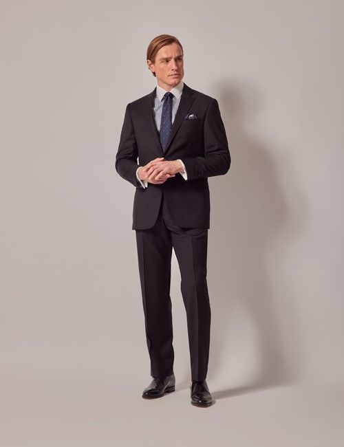 Black Twill Weave Tailored Suit