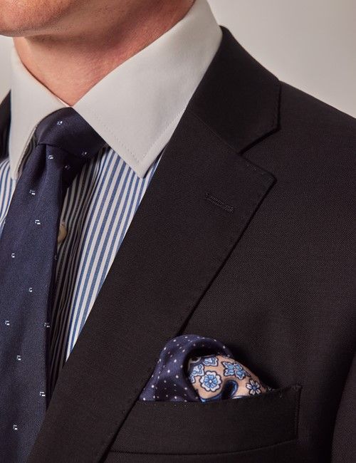 Black Twill Weave Tailored Suit-preview