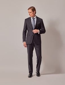 Tailored Fit Dark Charcoal Twill Suit-preview2