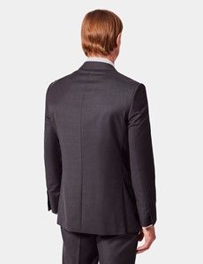 Tailored Fit Dark Charcoal Twill Suit