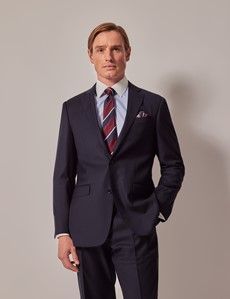 Navy Twill Weave Tailored Suit-preview2