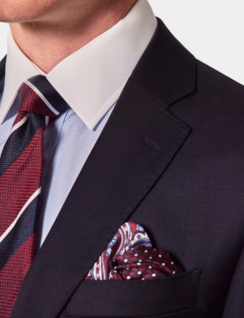Tailored Fit Navy Twill Suit-preview