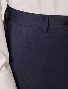 Tailored Fit Navy Sharkskin Suit-preview8