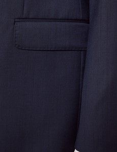 Tailored Fit Navy Sharkskin Suit