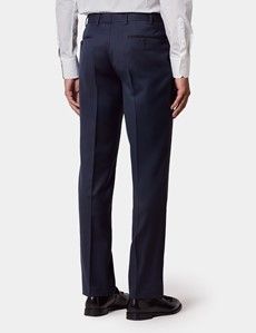 Tailored Fit Navy Sharkskin Suit