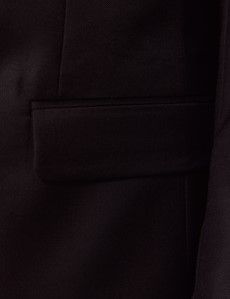 Black Wool Tailored Fit Shawl Dinner Jacket-preview2