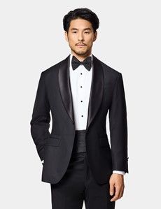 Tailored Fit Black Shawl Dinner Jacket