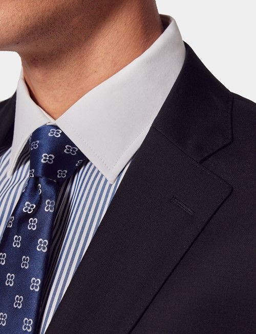 Classic Fit Black Twill Suit Jacket-preview