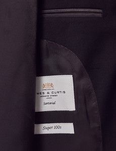 Classic Fit Black Twill Suit Jacket-preview3