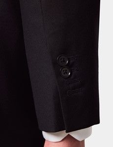 Classic Fit Black Twill Suit Jacket-preview6