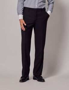 Black Twill Wool Classic Fit Suit-preview7