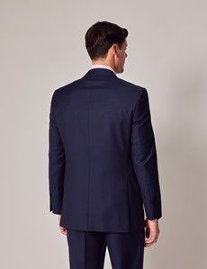Dark Blue Twill Wool Classic Fit Suit Jacket-preview2