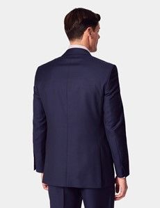 Classic Fit Dark Blue Twill Suit Jacket-preview3