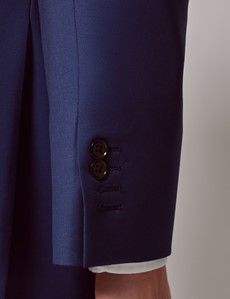 Royal Blue Twill Wool Classic Fit Suit Jacket-preview4