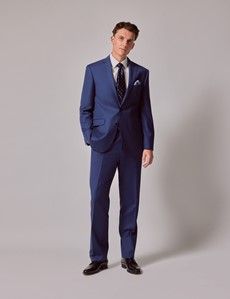 Royal Blue Twill Wool Classic Fit Suit Jacket-preview6