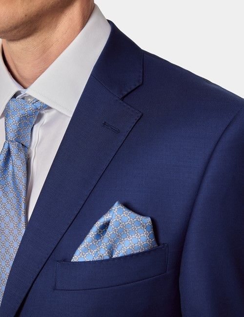 Classic Fit Royal Blue Twill Suit Jacket-preview