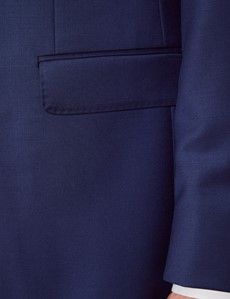 Classic Fit Royal Blue Twill Suit Jacket