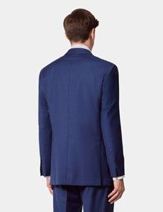 Classic Fit Royal Blue Twill Suit Jacket