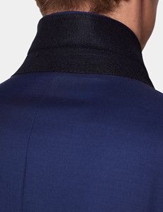 Classic Fit Royal Blue Twill Suit Jacket