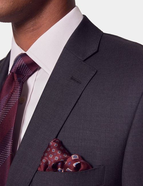 Classic Fit Dark Charcoal Twill Suit Jacket-preview