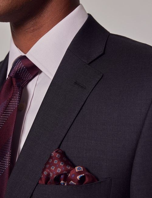 Dark Charcoal Twill Wool Classic Fit Suit-preview