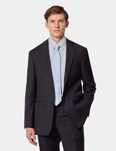 Classic Fit Dark Charcoal Twill Suit