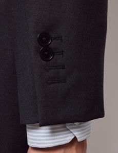 Classic Fit Dark Charcoal Twill Suit