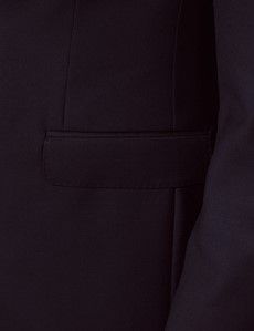 Navy Twill Wool Classic Fit Suit Jacket-preview2