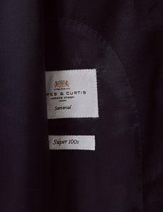 Navy Twill Wool Classic Fit Suit Jacket-preview3