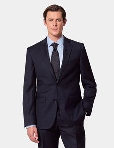 Classic Fit Navy Twill Suit Jacket