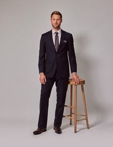 Navy Twill Wool Classic Fit Suit-preview12